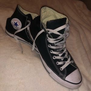 Converse Hightop Black Chuck Taylor W 9.5 M 7.5